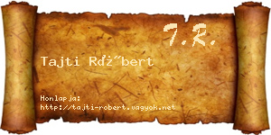 Tajti Róbert névjegykártya